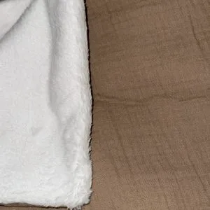 Chancelière bébé personnalisée - Gaze de coton - Chocolat